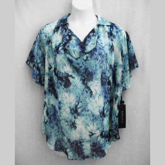 Carlisle Collection Silk Draped Top Wearable Art  Size 16 NWT - Picture 2 of 9